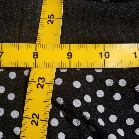 Style & Co Layered Ruffle Dress - XL - Black & White Dots - Picture 8 of 9